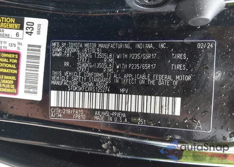 2024 Toyota Sienna Le from USA, damaged, VIN 5TDKSKFCXRS125274
